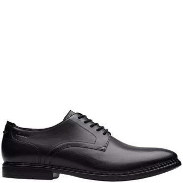 CLARKS  MENS  SHOE - BLACK LEATHER